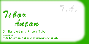 tibor anton business card